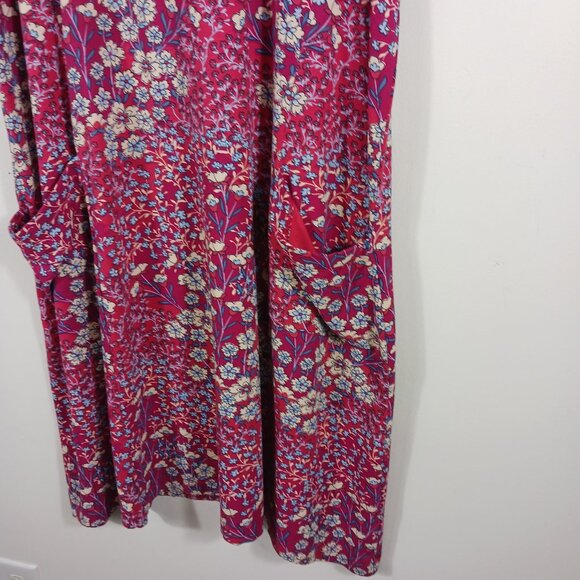 J. Jill Casual Floral Print Pull Over Dress, Size Medium, Short Sleeve Loose Fit - Picture 7 of 16